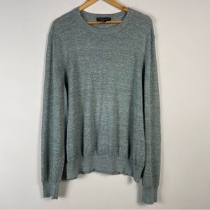 The Mens Store Linen Long Sleeve Crewneck Knit Sweater Size XL Green Coastal